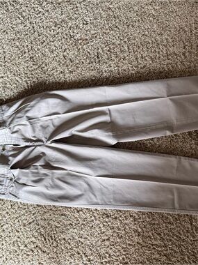 Savane Cream and Navy Labeled Trousers